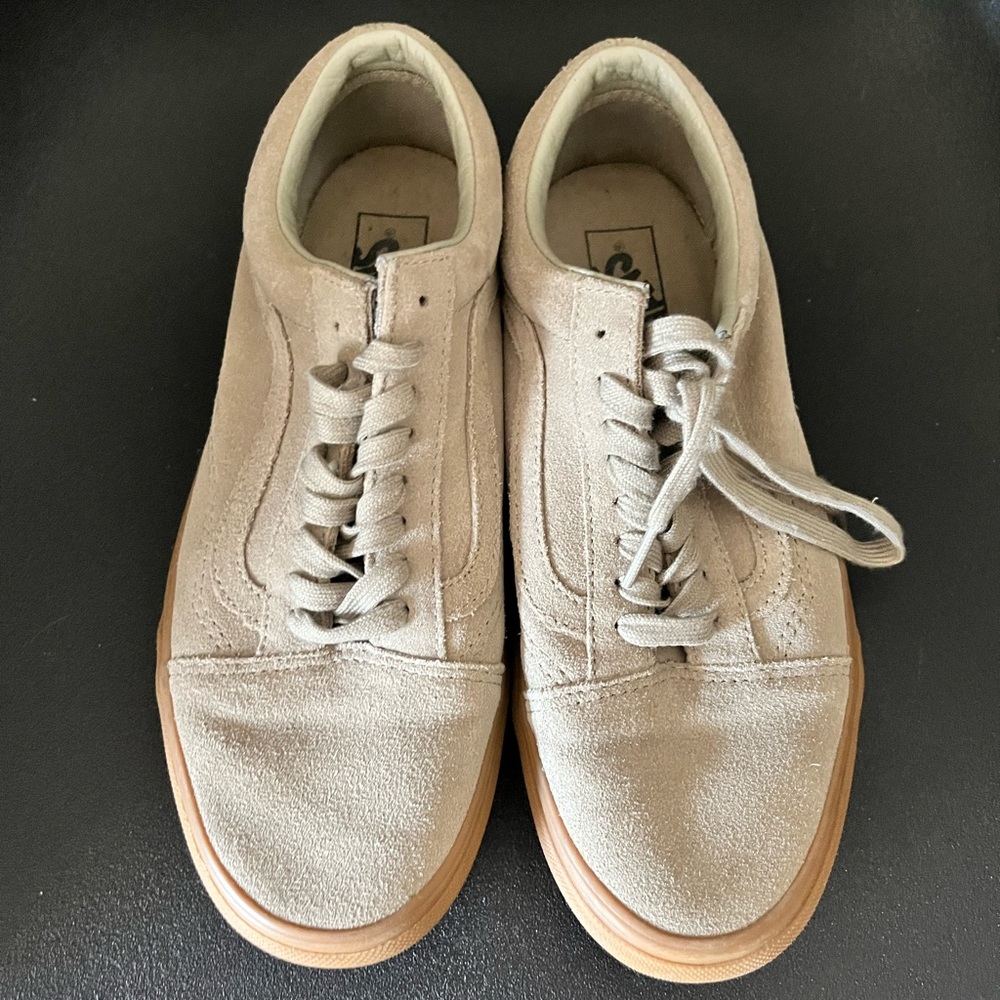 Vans Old Skool - Beige/grey with Gum sole - Size US 9.5 Women/8 Men